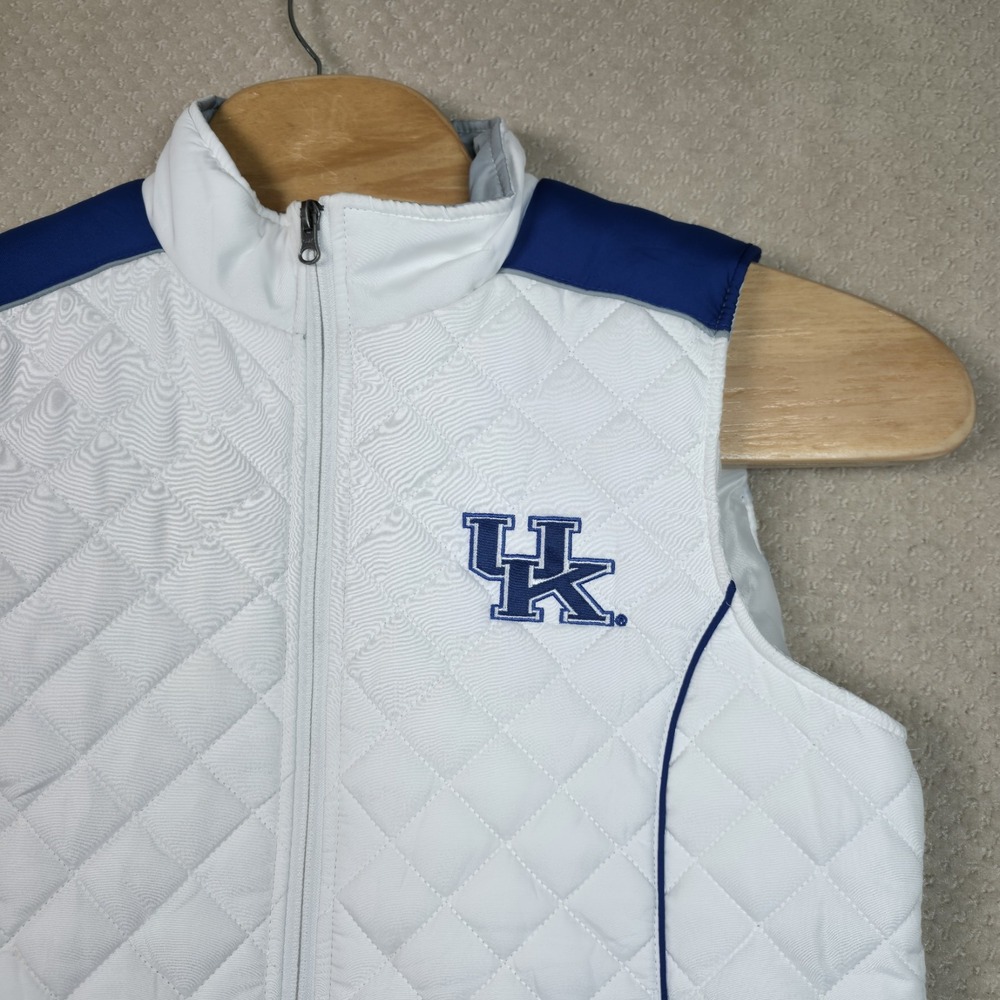 Kentucky Wildcats G-III Vest Womens L Quilted Puffer Gameday Full Zip UK NCAA